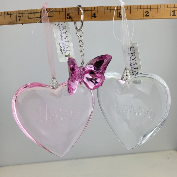 Hope Survivor Gift Set Crystal Expressions Breast Cancer Inspirational Ornaments - Picture 11 of 13